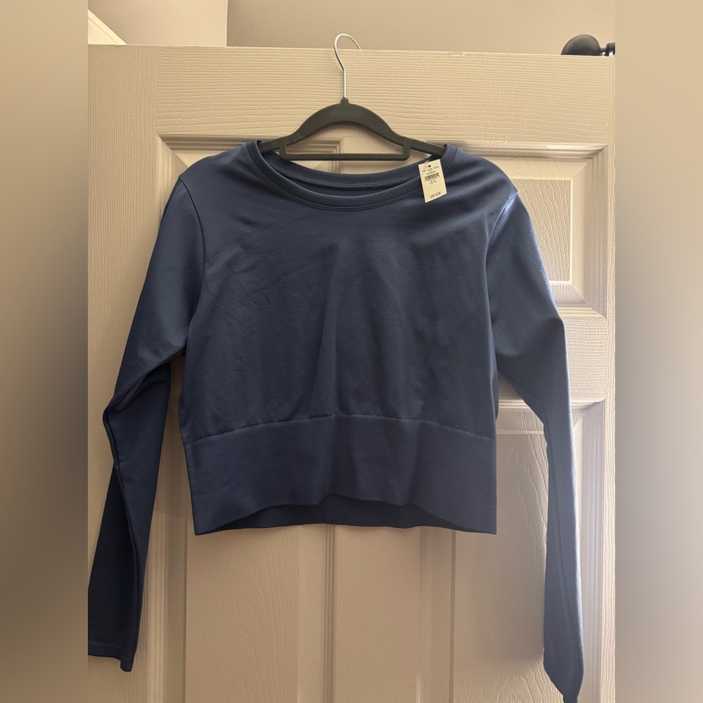 Women's Navy Blue Long Sleeve Top